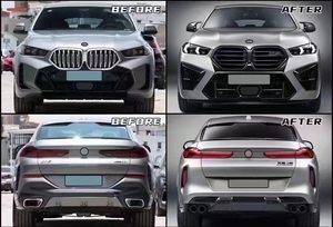 BMW X6 G06 23 + lci 업그레이드 X6M 23 + lci 바디 키트 프론트 리어 범퍼 사이드 스커트 디퓨저 g06 x6m 바디 키트 - Product Image 3
