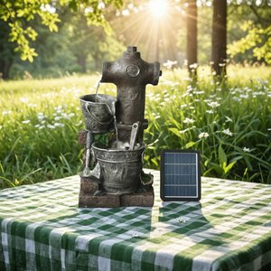 Ev ve dış dekorasyon için su çeşmesi ile güneş enerjisi musluk parlak LED - Product Image 2