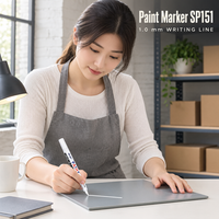 Spidol Cat Tinta Minyak SP151 1mm Ujung Halus, Tahan Panas, Tahan Air, Cepat Kering, Untuk Berbagai Permukaan, Langsung dari Pabrik