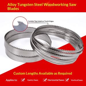 Hoja de Sierra de Cinta de Acero Aleado para Trabajos de Madera <span class=keywords><strong>EJ</strong></span>, Dientes Afilados, Vertical |    Horizontal |    Sierra de Pórtico para Madera Dura, Caoba, Pino, Personalizada - Product Image 4