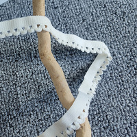 Sangle élastique en nylon de couleur unie de haute qualité, best-seller, demi-lune, 1,4 cm