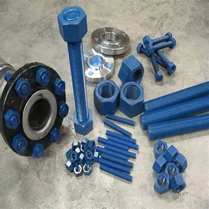 Yüksek kaliteli ASTM A193 <span class=keywords><strong>B7</strong></span> ASTM A194 2H PTFE kaplı saplama cıvata yağ ve gaz için iki ağır altıgen somun ile - Product Image 5