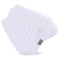 Chaussettes de sport respirantes blanches en spandex/polyester de qualité supérieure pour femmes, lot de 5, personnalisables ODM