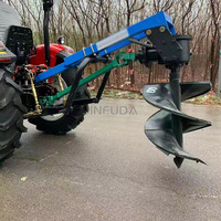 Produit phare : Tarière à engrenages à trois points, montée sur tracteur, pour le creusement de trous de plantation de palmiers, avec palettes en caoutchouc, haute performance