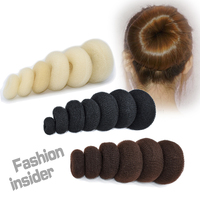 Anillo moldeador de moños de moda para peinados recogidos, accesorio mágico de nailon para el cabello, ideal para peluquerías y uso femenino.