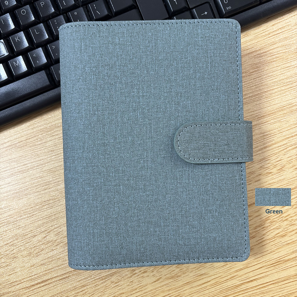 Carpeta de lino verde