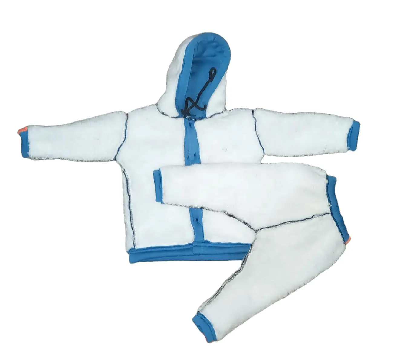 2024 Kinder Winter Fleece Trainingsanzug reversibles Babykleidung innen Wolle flauschige elastische Hosen draußen lässige Kinderkleidung