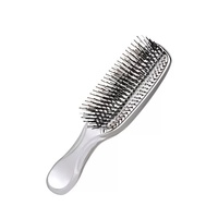 Nouvelle Brosse de Massage et Nettoyage du Cuir Chevelu Zeus-style pour E-commerce Transfrontalier, avec Manche Rectangulaire en Polypropylène Électroplaqué, pour Cheveux Secs