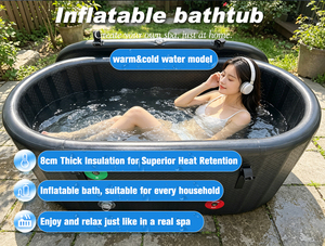 Bain froid gonflable professionnel 8 cm avec technologie Drop Stitch et refroidisseur d'eau intégré pour bain de glace - Product Image 5