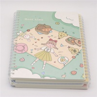 Cahier d'exercices imprimé Zeamor Kawaii A5, reliure spirale double, 100 feuilles, pour étudiants