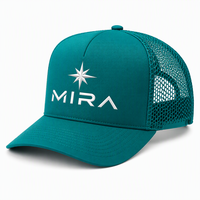 Casquette Trucker Moderne Teal avec Broderie 3D, en Sergé de Coton, Taille Unique, Fermeture Snapback, Certifiée, Vente en Gros, Style Sportif Streetwear