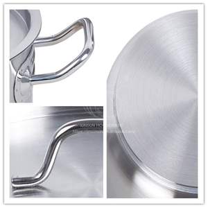 Vente en gros Grande marmite à sauce à double épis en acier inoxydable pour restaurant, hôtel, restauration, jus de lait, marmites à soupe et à bouillon avec couvercle - Product Image 6