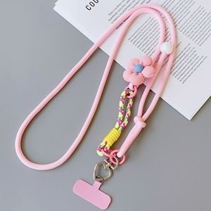 En gros, Cordon de suspension long pour porte-clés, motif fleur, avec perles, bandoulière pour hommes et femmes, pour la randonnée en extérieur - Product Image 2