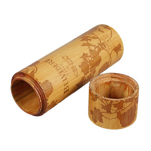 Caja de Vino de Madera de Cilindro de Lujo DS, con Materiales Reciclados, Embalaje y Almacenamiento de Regalos en 3D Personalizado, Modelo DSW-1032 - Product Image 3