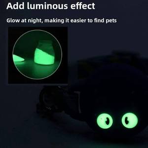 Collar Ajustable para Cachorros con Luz en la Oscuridad, con Funda Impermeable <span class=keywords><strong>de</strong></span> Silicona y Nailon para AirTag, Campana Reflectante para Gatos Pequeños - Product Image 2