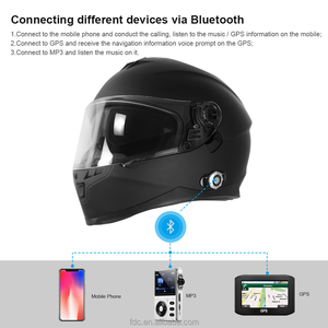 FreedConn BM22 helm interkom Bluetooth 2-3 pengendara, helm cerdas sepeda motor - Product Image 4