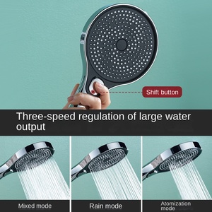 Tùy chỉnh Gypsophila ba nút màu xám súng nước áp lực vòi hoa sen đầu ba cửa hàng thiết lập cho khách sạn phòng tắm cho nhà vệ sinh nhà bếp - Product Image 3