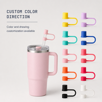 Capuchon anti-poussière réutilisable en silicone de qualité alimentaire pour pailles, portable et écologique, pour pailles de gobelets