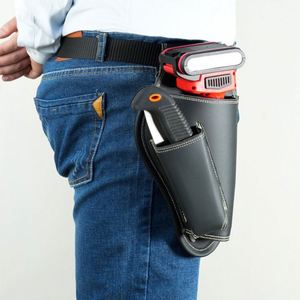 Cow Split Leather Heavy Duty Tool Bag Branded Genuine Leather 2 Pocket Toolkit Bag Holster for Work - Product Image 1