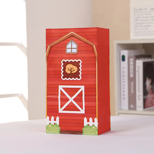 Bolsa de <span class=keywords><strong>Papel</strong></span> Kraft Marrón y Blanca con Asa para Impresión de Logotipo, Bolsa de <span class=keywords><strong>Papel</strong></span> Kraft Reutilizable con Asa - Product Image 5