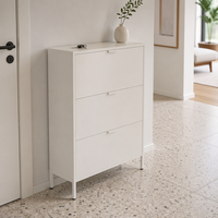 Armoire de rangement pour chaussures, étagère à chaussures en métal à 3 niveaux