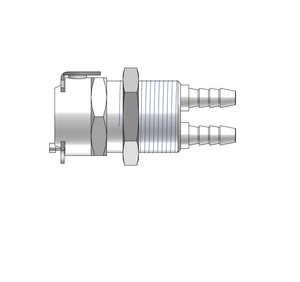 NCZ PTC series Twin tube coupling cpc konektor Panel pemasangan selang BARB PTC16010 16020 22010 22020