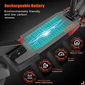 KUGOO G2 Max ファットタイヤ オフロード 折りたたみ式電動スクーター 大人用 高速電動スクーター 60KM航続距離 800Wモーター 48V 20.8Ah 電動スクーター シート付き - Product Image 3