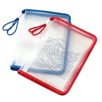 Carpeta de Archivo con Cierre de Plástico PP A3 Premium, Bolsa de Almacenamiento de Documentos con Impresión de Logotipo Personalizado y Asa Portátil, Venta al Por Mayor