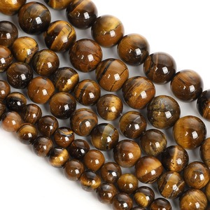 Pierre d'oeil de tigre naturelle perles en vrac 6mm couleur perforée bricolage bijoux semi-finis accessoires stock en gros - Product Image 6