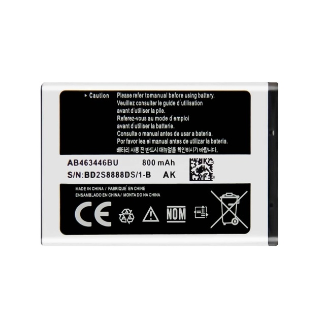 REAL CAP Replacement Battery AB463446BU for Samsung Galaxy X200 X208 B189 X150 J100 F299 E339 S5500 F408 Cell Phone Factory OEM