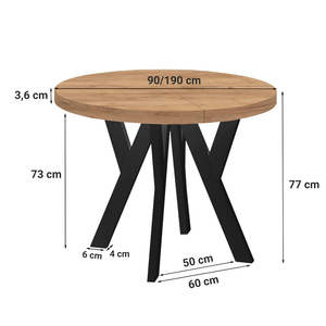 Nuovo Arrivo: Tavolo da Pranzo Allungabile con Gambe in Legno, Arredamento per la Casa, Tavolo da Pranzo Comodo e Durevole - Product Image 4