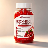 Gummies vitaminées au gluconate ferreux riche en fer pour femmes et hommes adultes - Complément alimentaire naturel sans produits laitiers, sans soja ni noix, infusé aux épinards