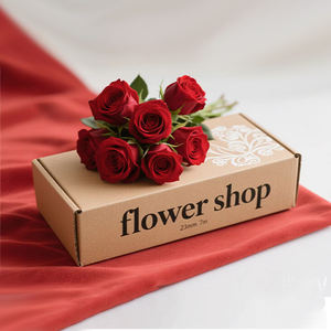 Caja de Embalaje para Suscripción de Flores, Opción de Cartón Corrugado Tipo B y E, Caja Plegable para Envíos con Caja Interior Rígida para Regalo, Fabricante - Product Image 1