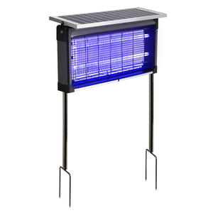 Asesino de mosquitos ultravioleta con energía Solar de doble tubo para exteriores, matamoscas, matamoscas, adecuado para granjas de patios - Product Image 1