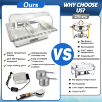 YITIAN Équipement de Restauration Moderne, Chafing Dish en Métal, Réchauds en Acier Inoxydable, Plateau Alimentaire avec Réchaud Électrique