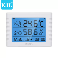 Thermomètre hygromètre d'intérieur à prix compétitif, affichage numérique LCD, ABS, ODM, OEM, USB 5V, garantie 1 an, résolution 0,1