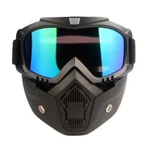 도매 안전 안경 먼지 자전거 오토바이 고글 스키 안티 안개 Uv 얼굴 방패 전술 보호 먼지 마스크
