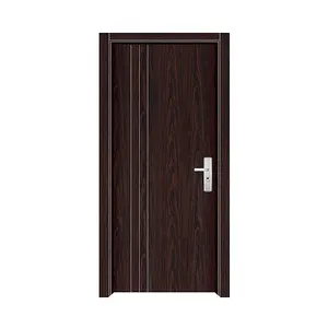 Manufacturer WPC Brown Interior Wooden Door Cheap American Steel Bedroom Doors
