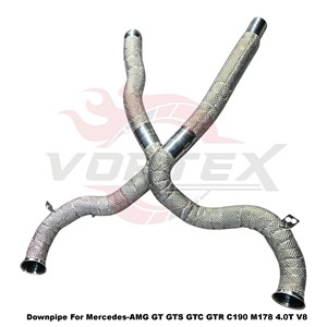Kit de Downpipe d'échappement Vortex Heat Shield SS304 pour Mercedes-AMG GT GTS GTC GTR C190 R190 M178 4.0T V8 – Kits de Tuning à Montage Direct - Product Image 4