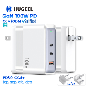 Cargador GaN de 100W al por Mayor, Carga Rápida PD, Adaptador de Pared USB C de 3 Puertos para Teléfono <span class=keywords><strong>Xiaomi</strong></span>, Laptop Huawei, Cargador de Escritorio Tipo C - Product Image 2