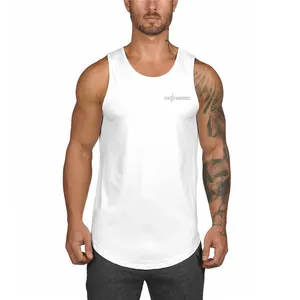 Marka kalite erkek spor salonları tankı üstleri vücut geliştirme Stringer Tank top spor erkekler kolsuz gömlek o-boyun tankı üstleri erkekler egzersiz