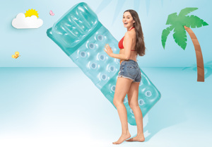 Balsa flotante <span class=keywords><strong>Intex</strong></span> 58890 con almohada, equipo de juego de agua de plástico multifuncional para sentarse y nadar en la piscina - Product Image 5