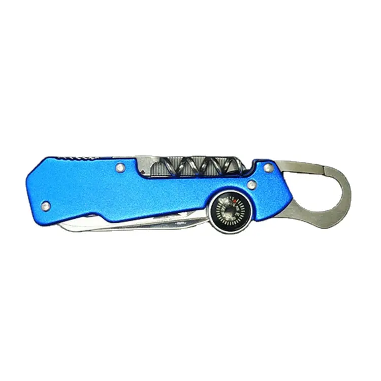 Mini survival carabiner çok aracı çakı