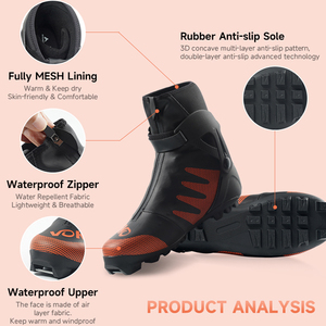 Bottes <span class=keywords><strong>de</strong></span> <span class=keywords><strong>ski</strong></span> d'hiver modernes pour hommes et femmes, chaussures <span class=keywords><strong>de</strong></span> <span class=keywords><strong>ski</strong></span> à roulettes pour sports sur neige et glace - Product Image 2