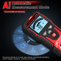 Multimètre numérique portable à gamme automatique, True RMS, AC/DC, multi-testeur, fonction de maintien des données, 4000 points (0,5 % + 3) de précision