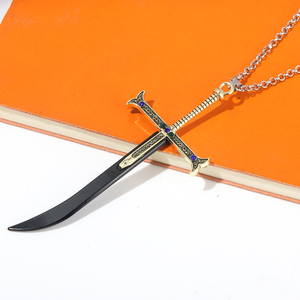 Collar <span class=keywords><strong>de</strong></span> Anime <span class=keywords><strong>de</strong></span> los Siete Mosqueteros, Espadachín, Gran Daga Rápida, Metal Nocturno, Ojo <span class=keywords><strong>de</strong></span> Halcón, Mihawk - Product Image 3