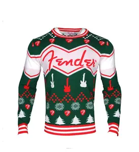 Printed Christmas Pullover Knit Sweaters for Women and Men Round Neck Knit Sweater shirts Made from Acrylic Material