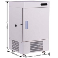 Congélateur vertical médical à basse température Heli DW-60L108, refroidissement par ventilateur, dégivrage automatique, construction en acier inoxydable, affichage