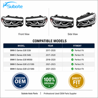 Phare LED Adaptatif d'Origine Utilisé, Convient à la BMW Série 5 G30, Phares de Voiture de Haute Qualité, OE:63117214961,63117214962