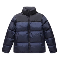 Manteau bouffant d'hiver avec logo personnalisé pour hommes, veste coupe-vent formelle d'automne/hiver, fermeture à glissière, tissu en toile imperméable